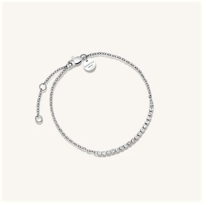 Rosefield Jewellery Tennis Crystal Clear Silver Bracelet JBTCS-J910