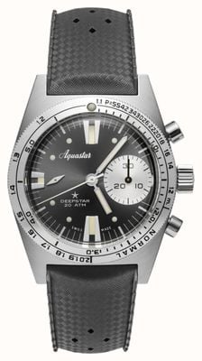 Aquastar Deepstar Automatic Chronograph (39mm) Steel Grey Dial / Grey Tropic Strap DS39-TRO SG