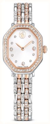 Swarovski Dextera Octagon (23mm) Silver Sunray Dial / Crystal-Set Two-Tone Stainless Steel Bracelet 5715521