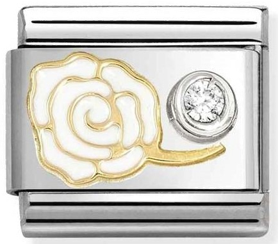 Nomination Classic White Rose Cubic Zirconia Charm 630302/07