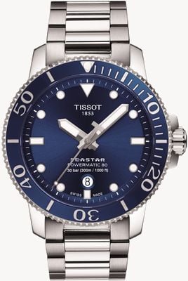 Tissot Seastar 1000 Powermatic 80 Blue Dial Watch T1204071104103