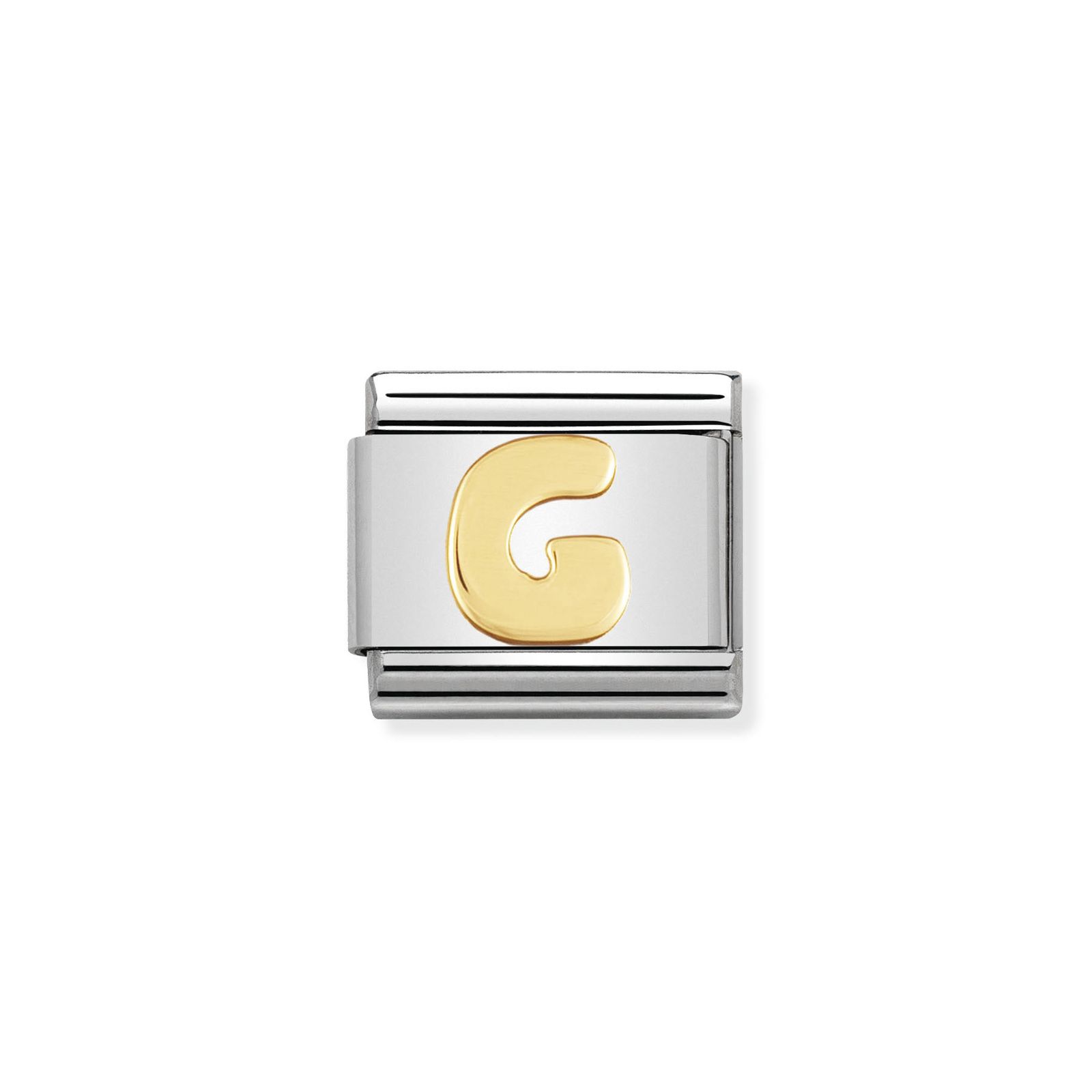 Nomination 030101/07 Classic Letter G 18ct Gold & Steel Jewellery