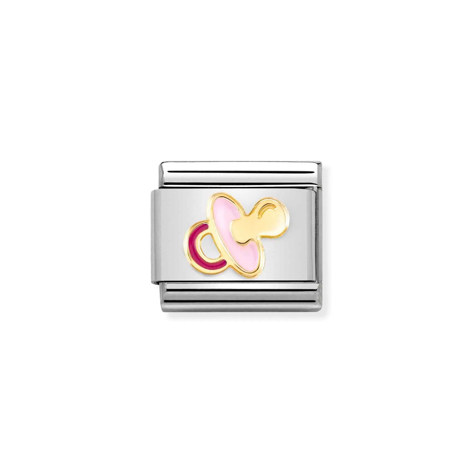 Nomination 030272/62 Classic Pink Pacifier 18ct Gold & Steel Jewellery
