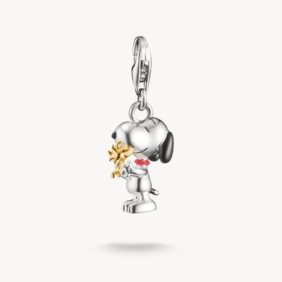 Thomas Sabo 18k Gold Plated Charm Pendant Snoopy & Woodstock Friends PEANUTS Original 2228-427-7