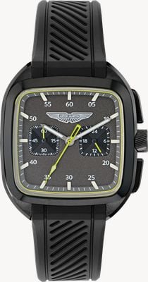 Aston Martin ULT Icon Quartz Chronograph (40.5mm) Black Dial / Black Silicone Strap MTIU1S605