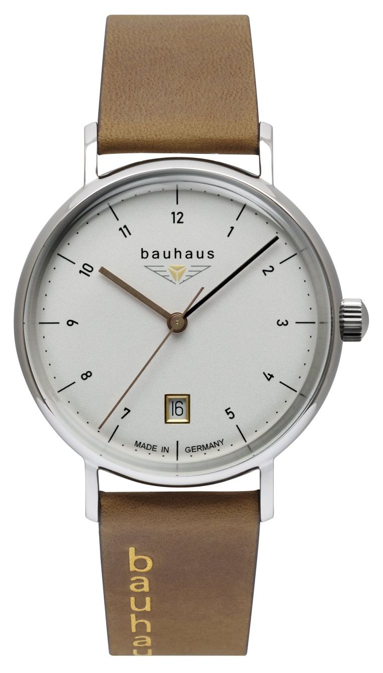 Bauhaus 21411 Classic Quartz (36mm) White Dial / Brown Watch