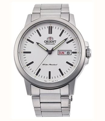 Orient Day/Date Mechanical Contemporary (41.9mm) White Dial / Stainless Steel Bracelet RA-AA0C03S39B