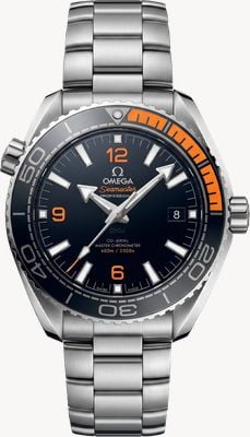 Pre-owned Omega Seamaster Planet Ocean Co-Axial Chronometer (42mm) Black Dial / Stainless Steel Bracelet Watch JMP-643445