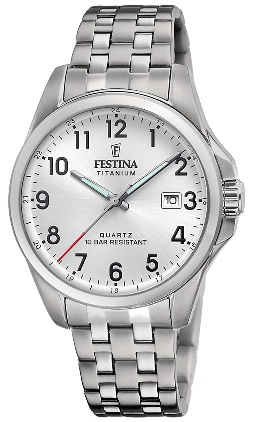 Festina F20696/1 Calendario Titanium (41mm) Silver Dial / Watch