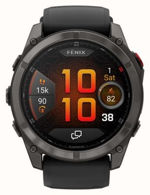 Garmin Fenix 8 Pro 51mm AMOLED Sapphire Premium Multisport GPS Carbon Grey DLC with Black Silicone 010-03199-01