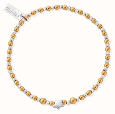 ChloBo Gold And Silver Inset Star Bracelet GMBSTAR