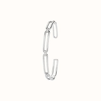 James Moore TH Silver CZ Paper Clip Bangle G4432