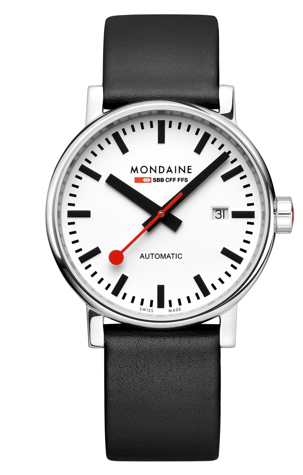 Mondaine MSE.40610.LBV Evo2 Big Auto (40mm) White Dial / Watch