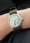 Customer picture of Hamilton Khaki Field Mechanical (38mm) White Dial / Green NATO Strap H69439411