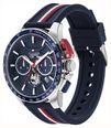 Tommy Hilfiger Mens Blue Silicone Strap Blue Dial Watch 1792292 - alternate view 2