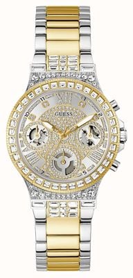 Guess Moonlight (36mm) Silver Dial / Two-Tone Stainless Steel Bracelet GW0320L7