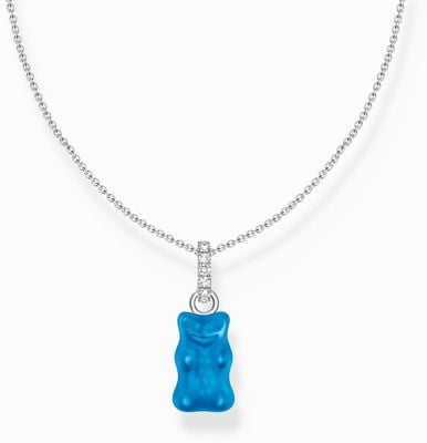 Thomas Sabo x HARIBO Blue Goldbear Pendant Sterling Silver Necklace 45cm KE2209-052-1-L45V
