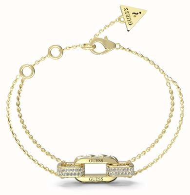 Guess Ladies Stylish Gold Plated Bracelet JUBB04581JWYGS