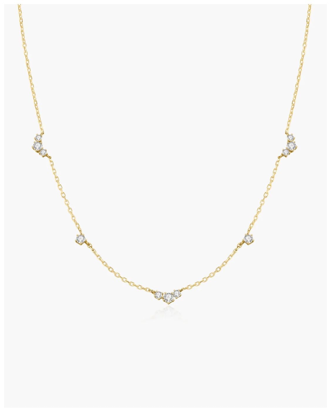 Ania Haie N079-04G Gold Cluster & Single Station Necklace Jewellery