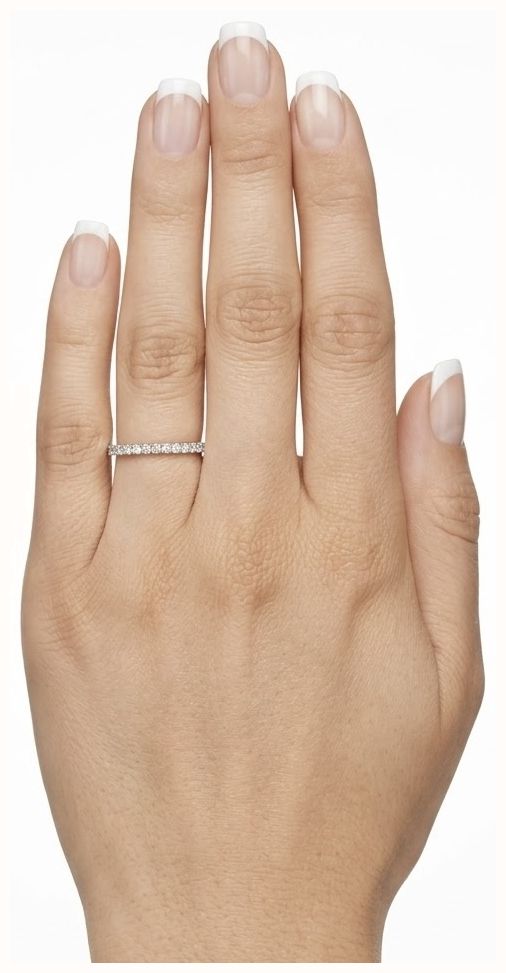 0.33ct Round Brilliant Natural Diamond 9ct Yellow Gold Half Eternity Ring HET100161 - alternate view 4