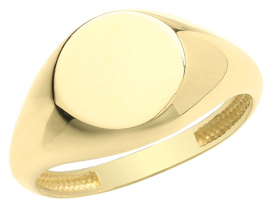 Treasure House RN940/L 9ct Yellow Gold Womens Round Signet Jewellery