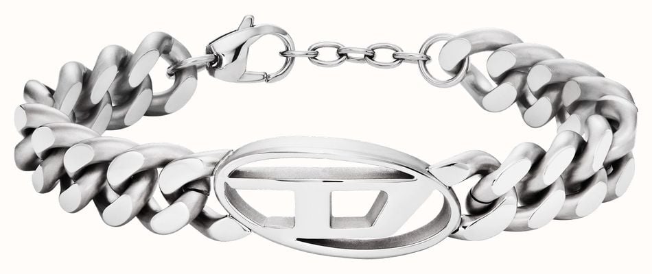 Diesel Men's D Logo Stainless Steel Chain Bracelet DX1432040