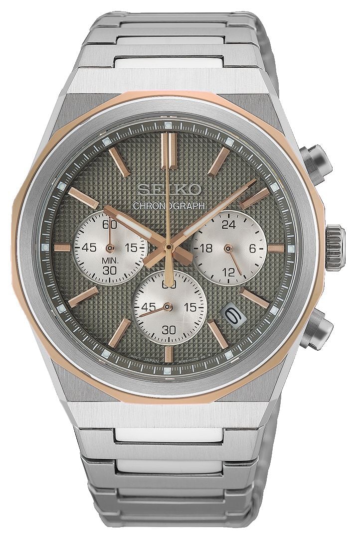 Seiko HGK002P1 Essential Time Chronograph (40mm) Grey Dial Watch