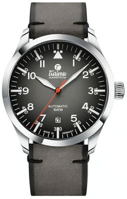 Tutima Glashütte Flieger Automatic (41mm) Grey Dégrade Dial / Grey Horween Leather Strap 6105-31