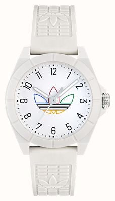 Adidas PROJECT FOUR (41mm) White Dial / White Resin Strap AOST24570