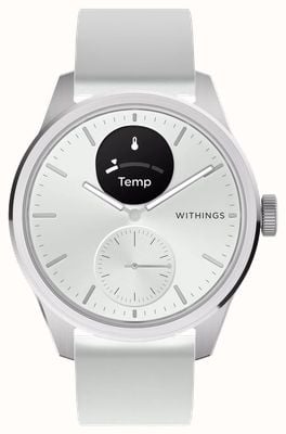 Withings ScanWatch 2 - Hybrid Smartwatch with ECG (42mm) White Hybrid Dial / Grey Silicone HWA10-MODEL 5-ALL-INT