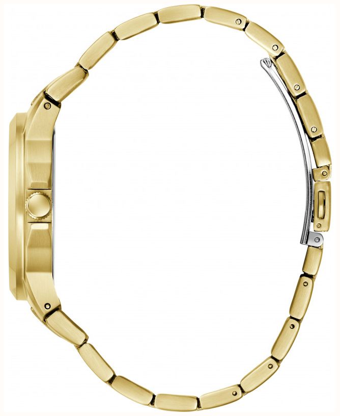 Guess Men's Archie Black Sunray Dial Gold-Tone Stainless Steel Bracelet GW1121G2 - alternate view 4