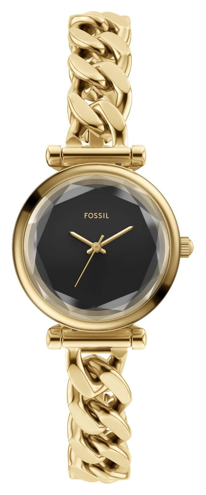 Fossil ES5440 Women's Carlie (28mm) Black Dial / Gold-Tone Watch