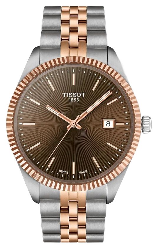 Tissot T1564102229101 Mens Ballade 40mm Brown Dial Watch