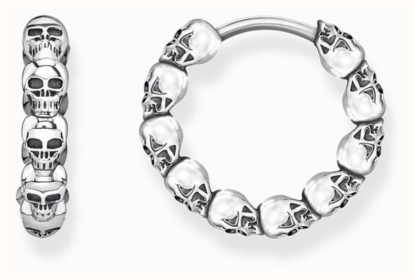 Thomas Sabo Hoop Earrings | Skulls | Sterling Silver CR619-637-21