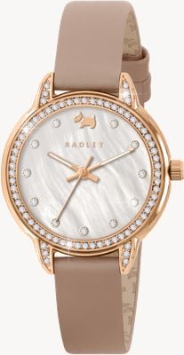 Radley Women's (32mm) Mother-of-Pearl Dial / Cobweb Pink Leather Strap RY21818