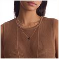 Calvin Klein Faceted Black Heart Gold Tone Necklace 35001030 - alternate view 2