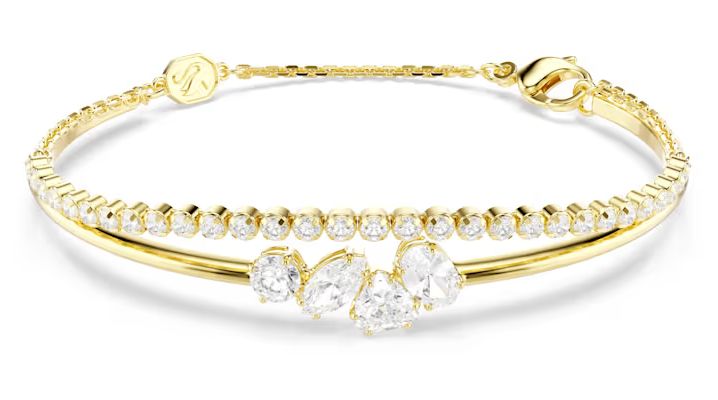 Swarovski 5747953 Mesmera bracelet, Mixed cuts, White, 18K Jewellery