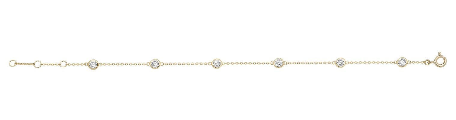 Treasure House BR600 9ct Yellow Gold Cubic Zirconia Bracelet Jewellery
