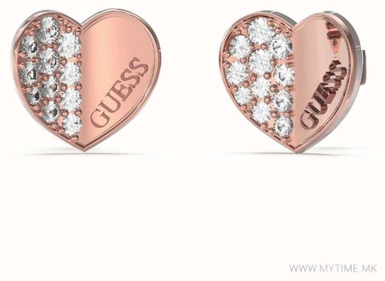 Guess Ladies Rose Gold 'Lovely Guess' Earrings JUBE03038JWRGT/U