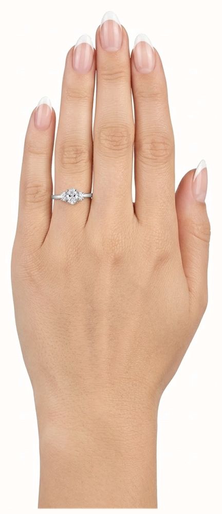 0.89ct Oval Natural Diamond Platinum Trilogy Ring J25396 - alternate view 4