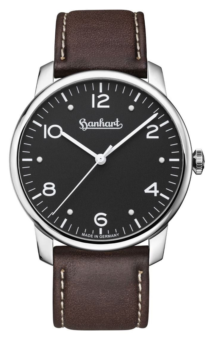 Hanhart 782.210-8110 PIONEER Silva (38.5mm) Black Dial / Watch