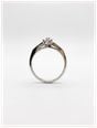 Round Brilliant Natural Diamond 18ct White Gold Cluster Side Stone Ring JM9457 - alternate view 3