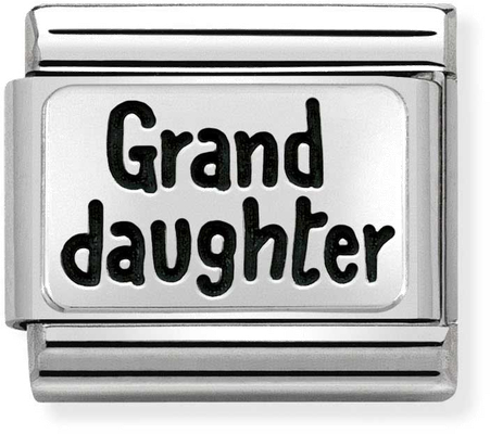 Nomination Classic Daughter Oxidised Sterling Silver & Steel Charm 330102/43