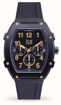 Ice-Watch ICE Boliday Gold Blue (40mm) Dark Blue Tonneau Dial / Dark Blue Silicone Strap 023314