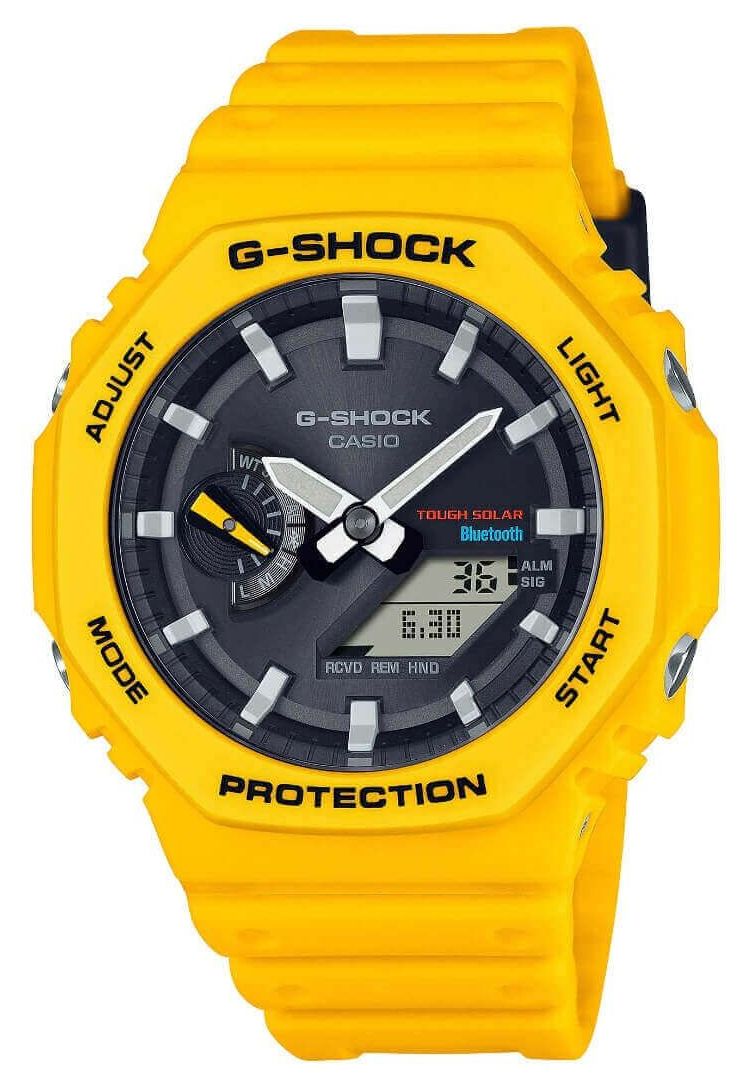 Casio GA-B2100C-9AER Men's Bluetooth G-Shock Yellow Solar Watch
