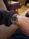 Customer picture of Laco Aachen Automatic - Laco 31 Upgrade (42mm) Black Dial / Brown Calf Leather Strap 861690.2.PR