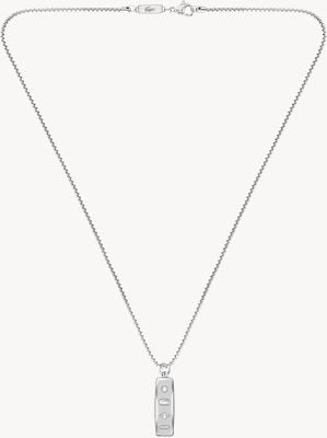 Lacoste DISTRICT stainless steel chain with dog tag lacoste pendant 2040536