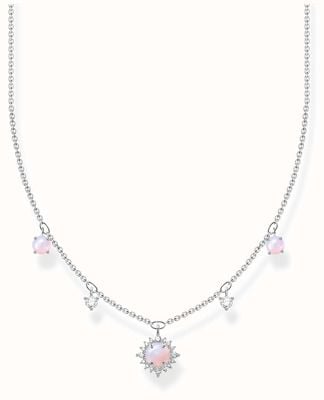 Thomas Sabo Sterling Silver Vintage Necklace | Shimmering Pink Opal Effect KE2094-166-7-L45V