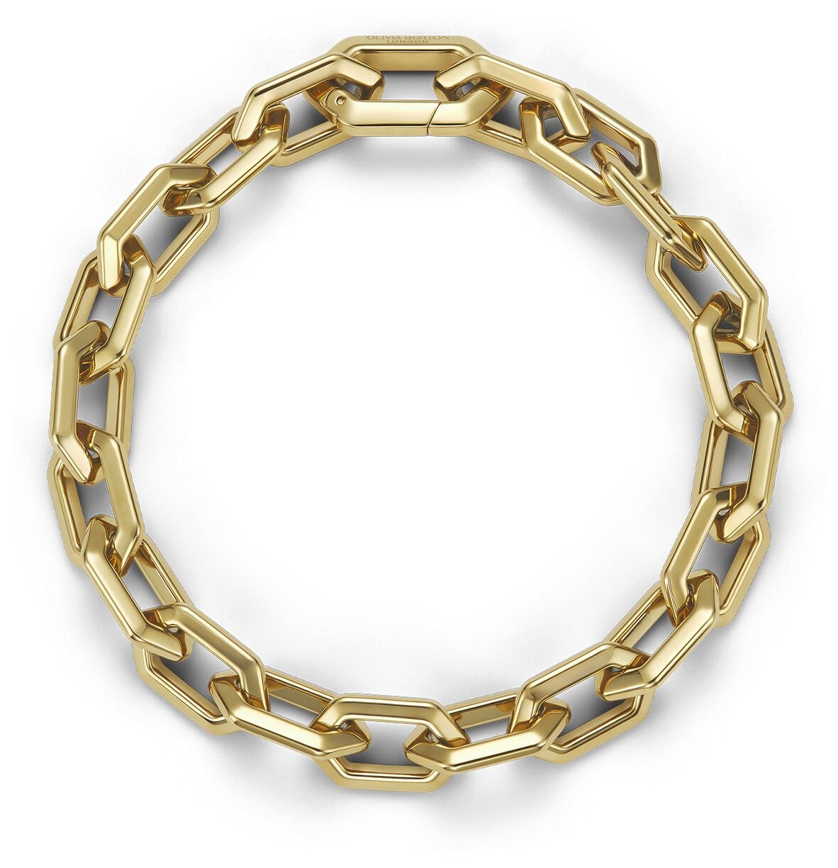 Olivia Burton 24100611 Honeycomb Geo Gold Plated Chain Link Jewellery