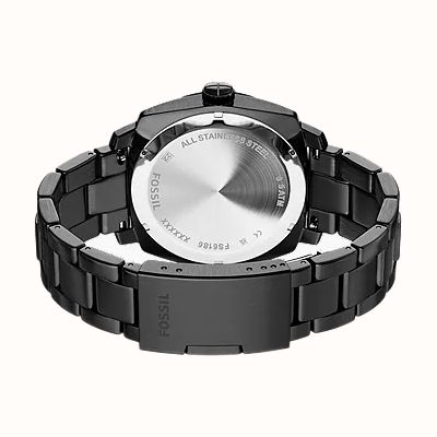 Fossil Machine 41 mm Three-Hand Date Black Stainless Steel Watch FS6186 - alternate view 6
